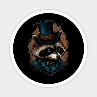 Raccoon Top Hat Magnet